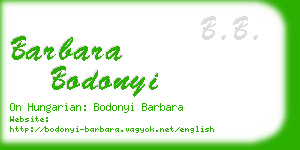 barbara bodonyi business card